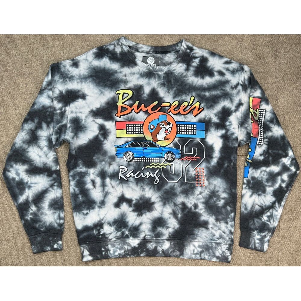 Buc-ee's Racing 82 Tie Dye Long Sleeve Sweatshirt Size Medium
